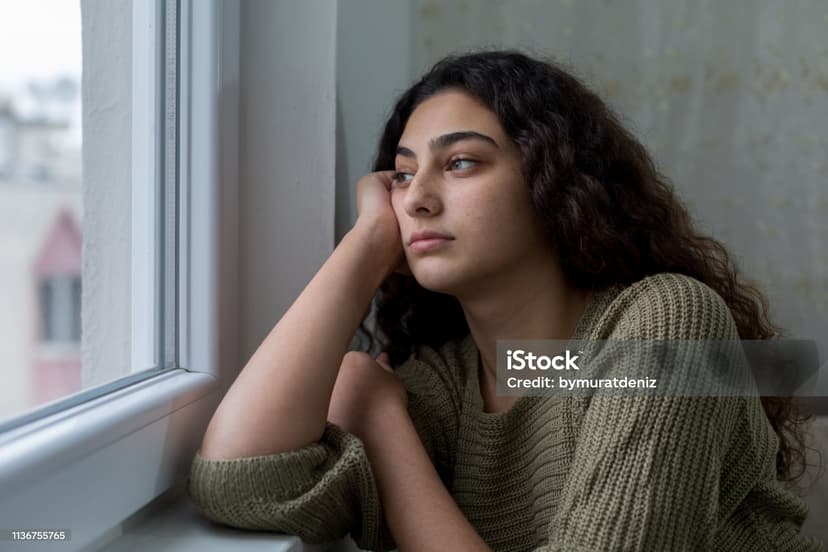 Sad teen