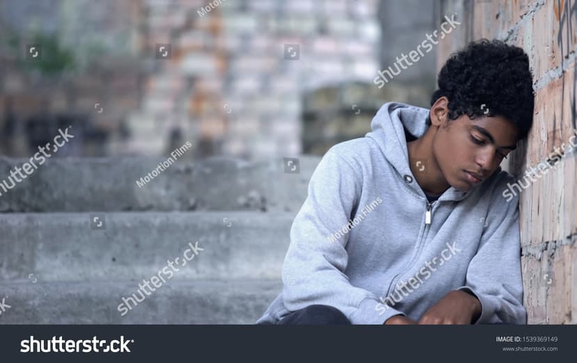Sad teen